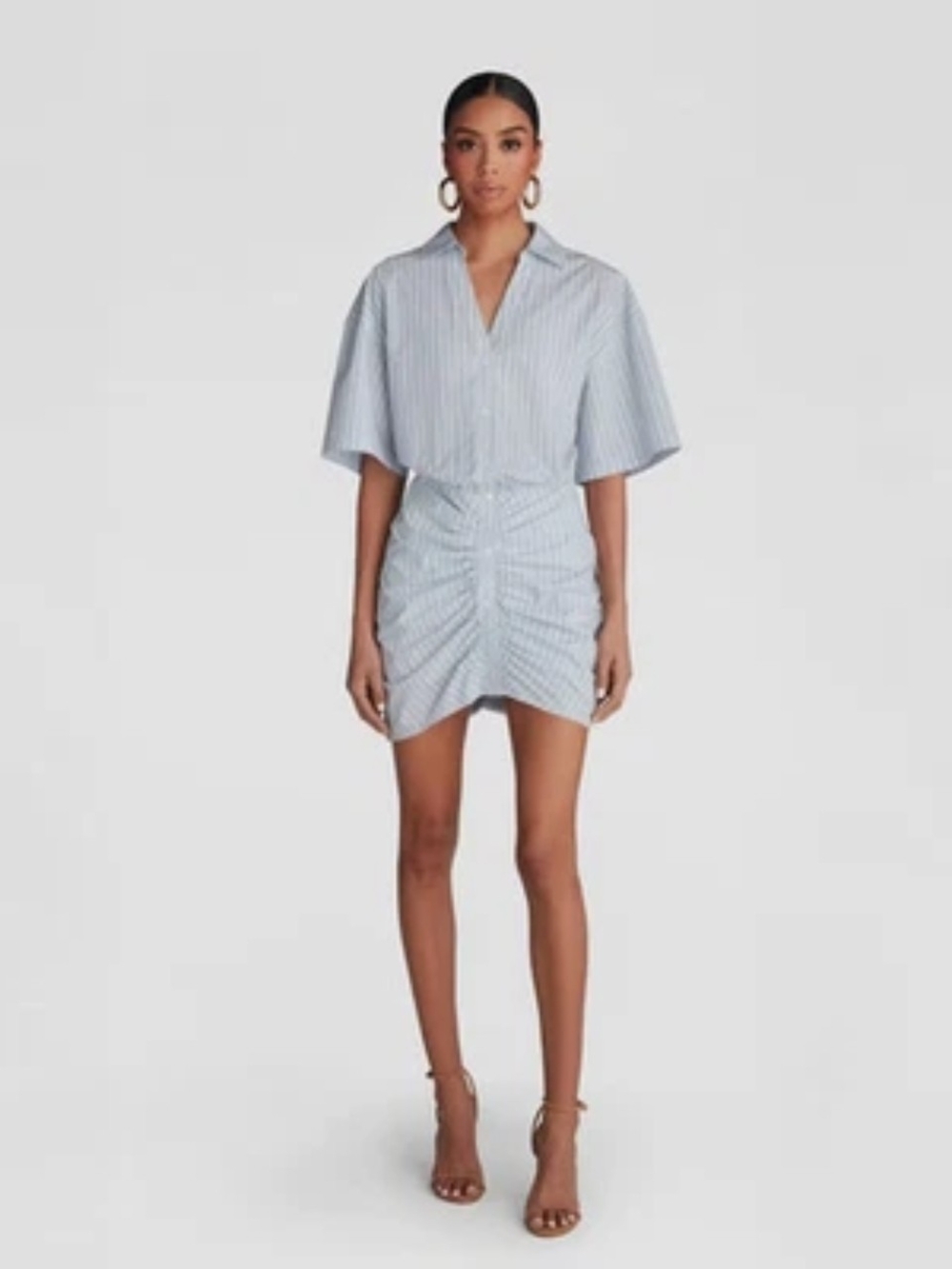 Kbb By Kahlana Women Short Sleeve 'the Ruched Shirt Dress'